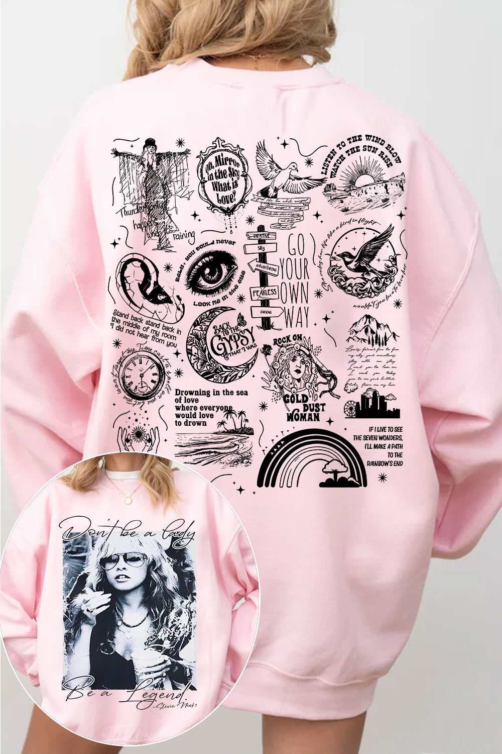 Stevie Nicks Legend Fleece Sweatshirt For Women